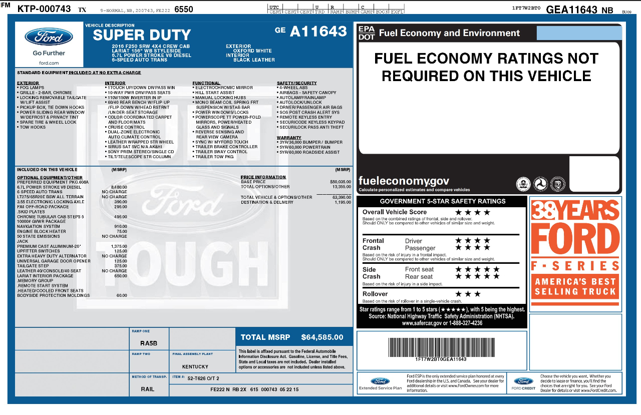 Ford Super Duty F-250 SRW  2016