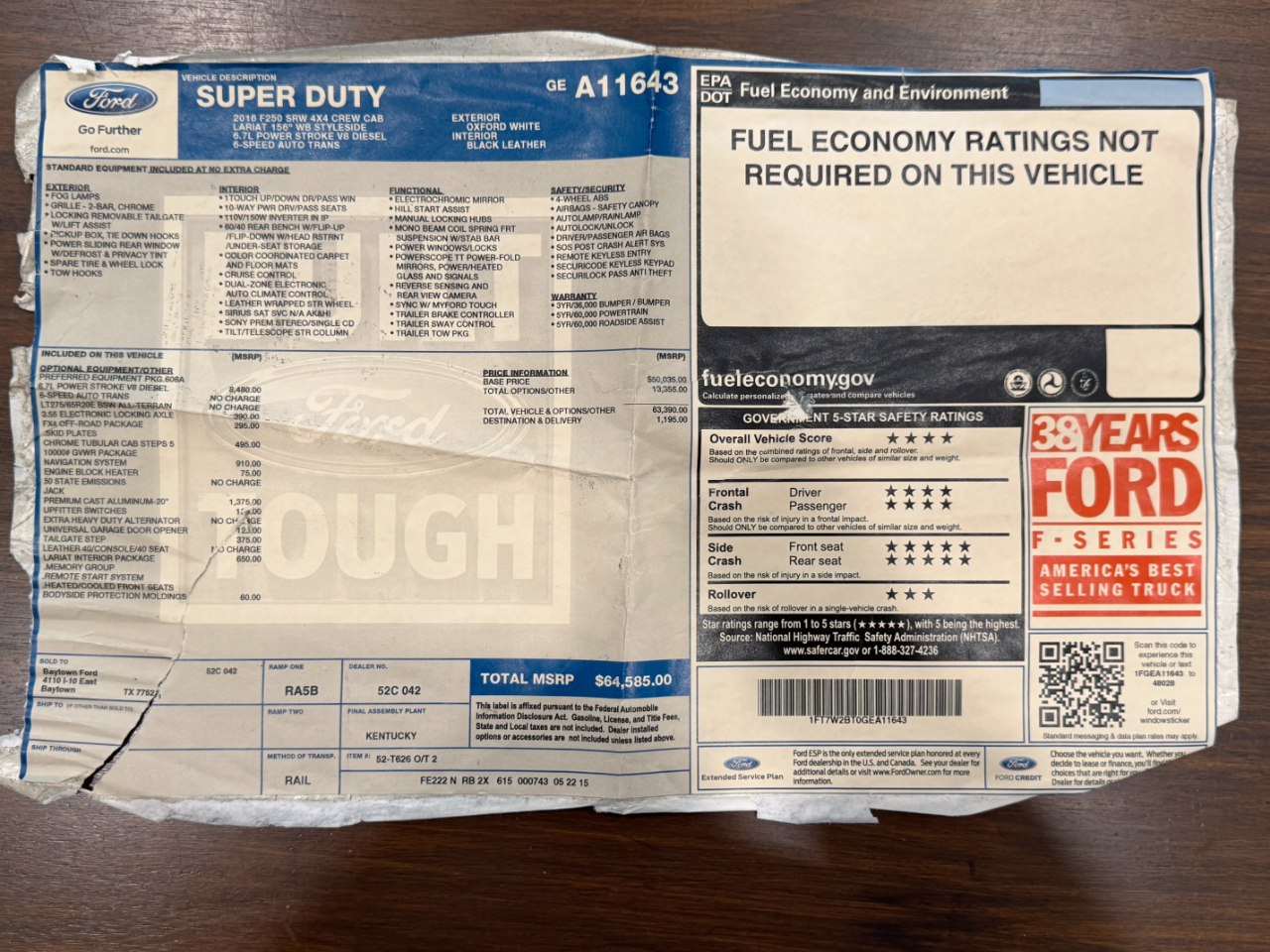Ford Super Duty F-250 SRW  2016