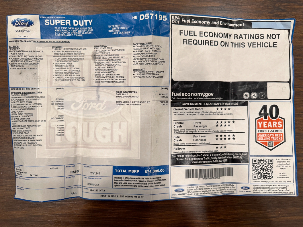 Ford Super Duty F-250 SRW  2017