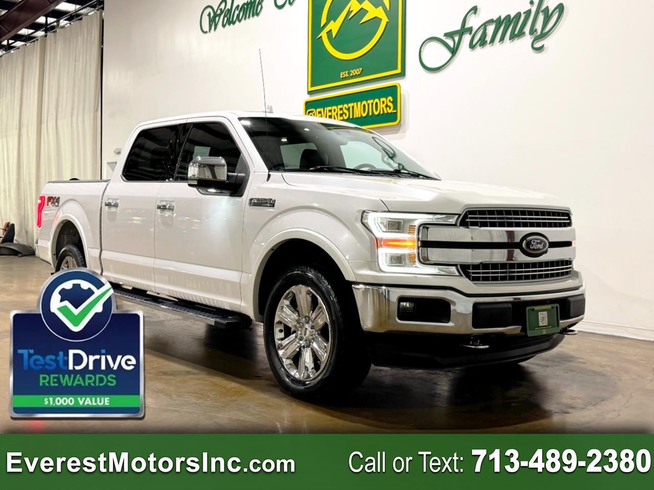 2018 Ford F-150 LARIAT 4X4CC SHORT 3.5L ECOBOOST GAS 1OWN TOW PKG