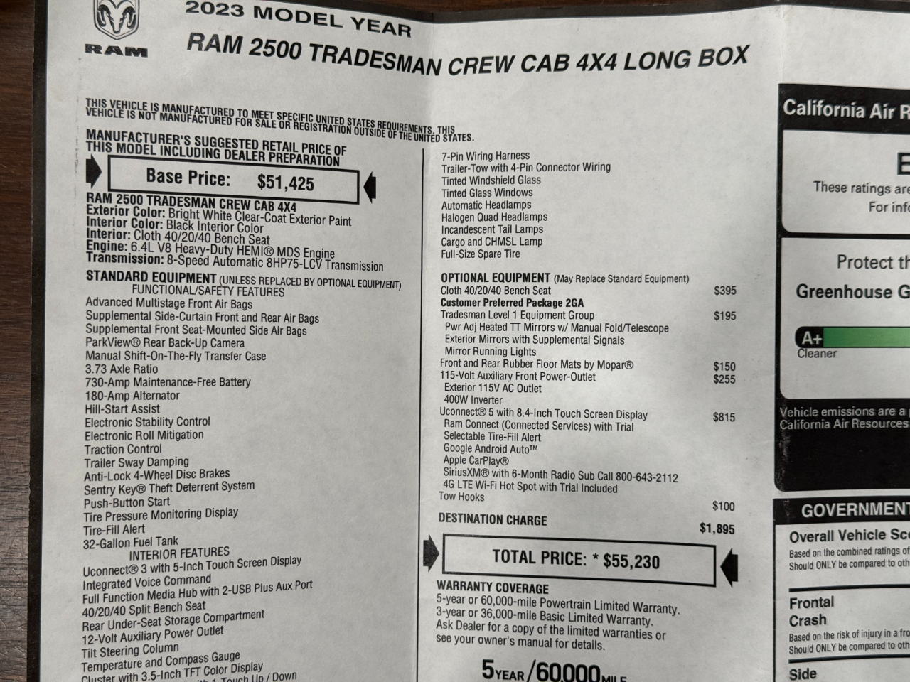 RAM 2500  2023