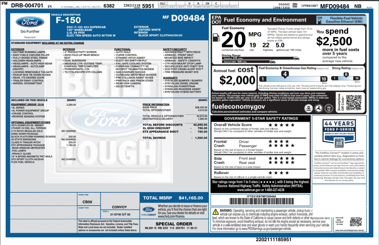 Ford F-150  2021