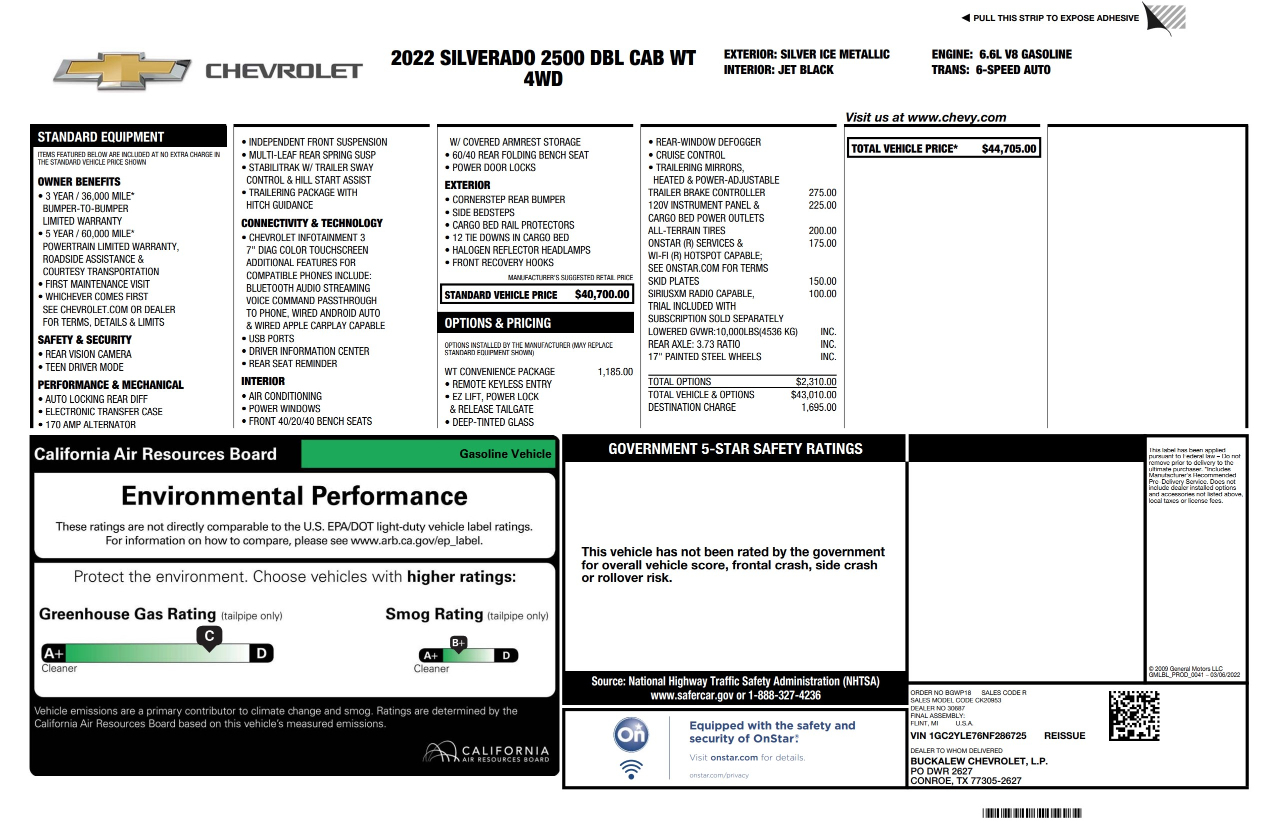 Chevrolet Silverado 2500HD  2022
