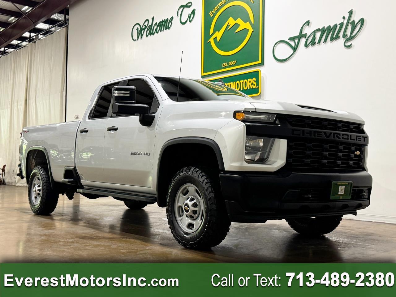 2022 Chevrolet Silverado 2500HD WT 4X4 DOUBLECAB LONG 6.6L V8 GAS 1OWNER
