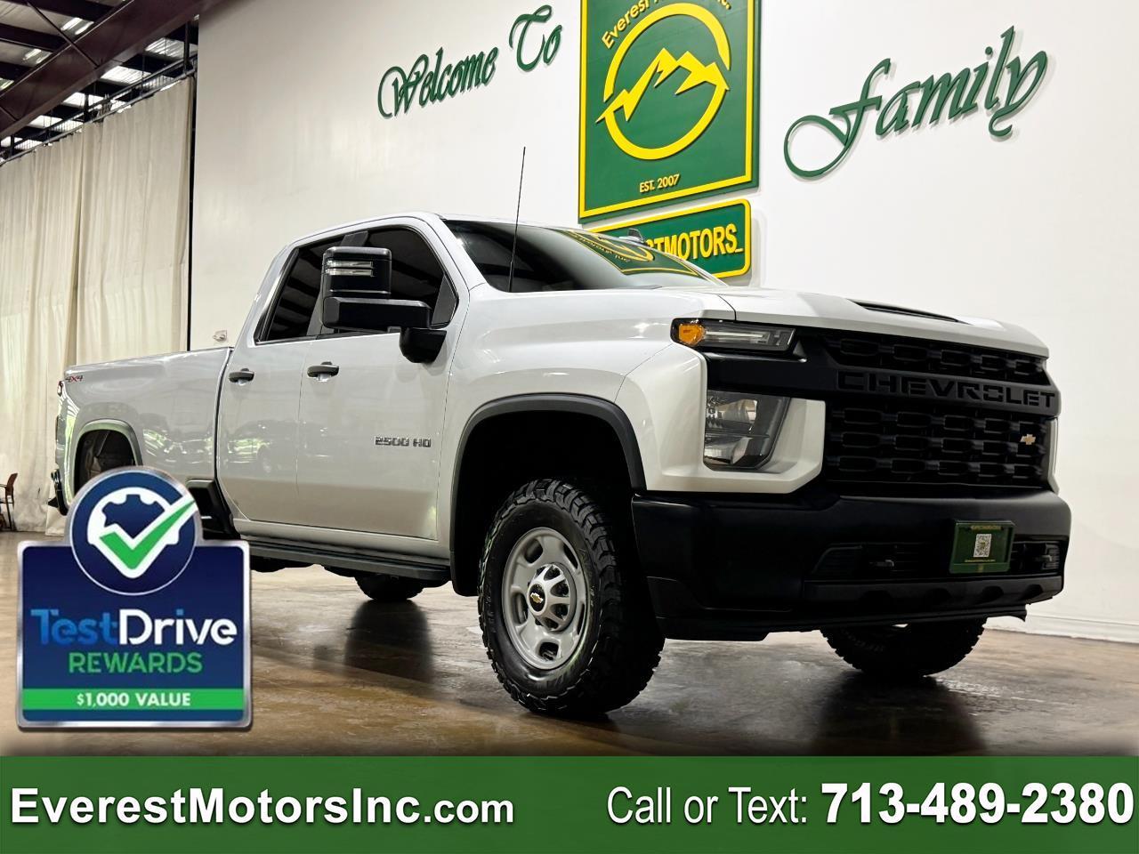 2022 Chevrolet Silverado 2500HD WT 4X4 DOUBLECAB LONG 6.6L V8 GAS 1OWNER