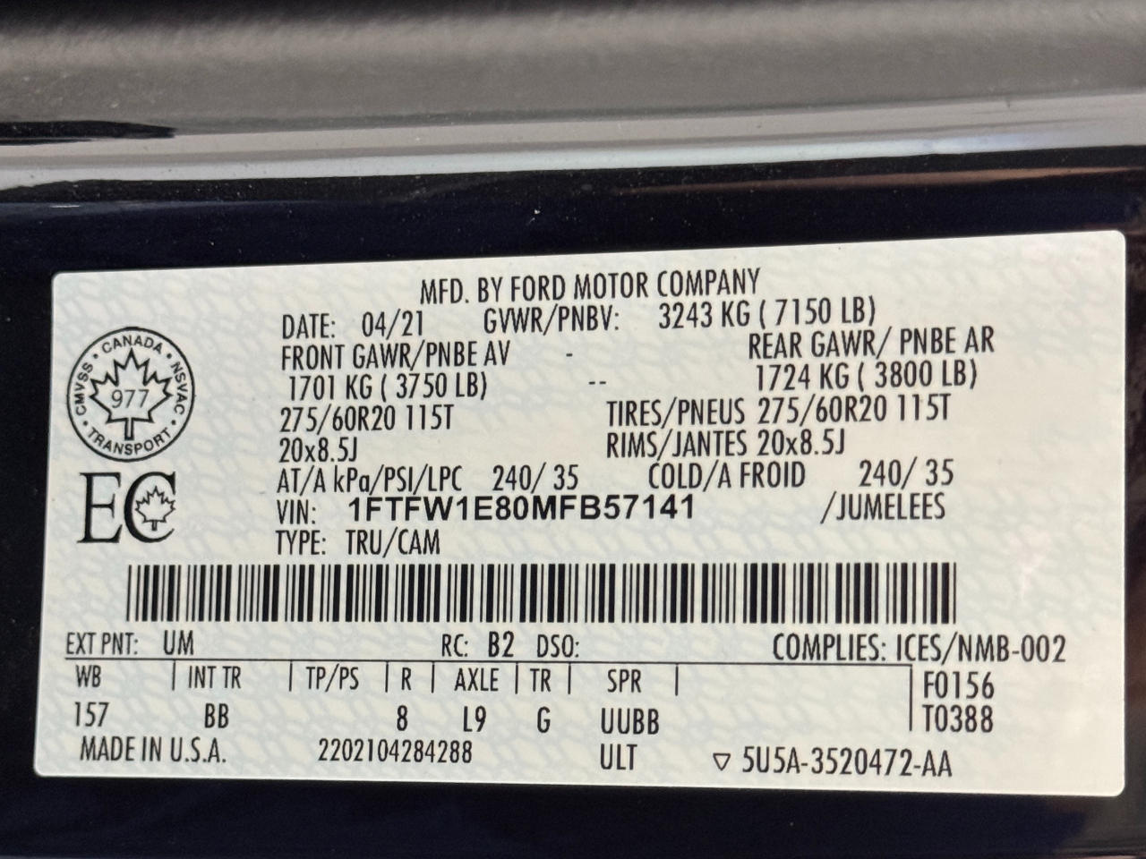 Ford F-150  2021