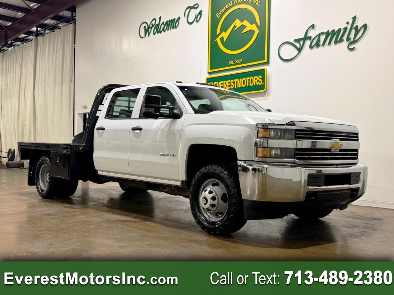 2017 Chevrolet Silverado 3500HD WT 4X2 CREWCAB 9FT FLATBED 6.0L V8 GAS