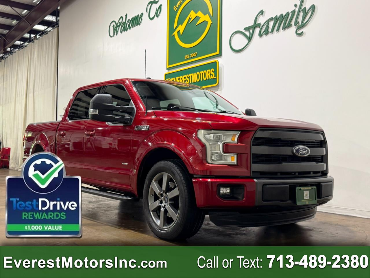 2015 Ford F-150 LARIAT SPORT 4X2 CREW SHORT 3.5 GAS 1OWNER TOW PKG