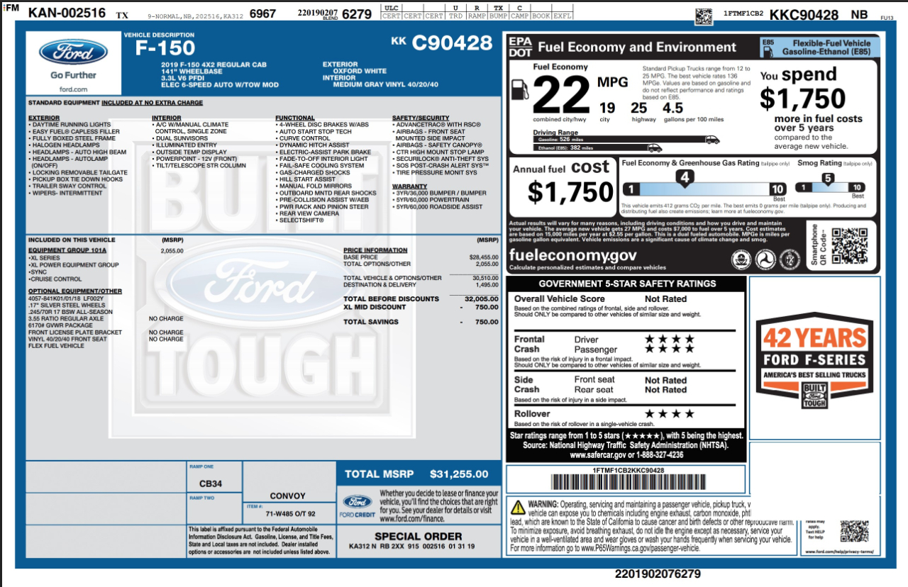 Ford F-150  2019