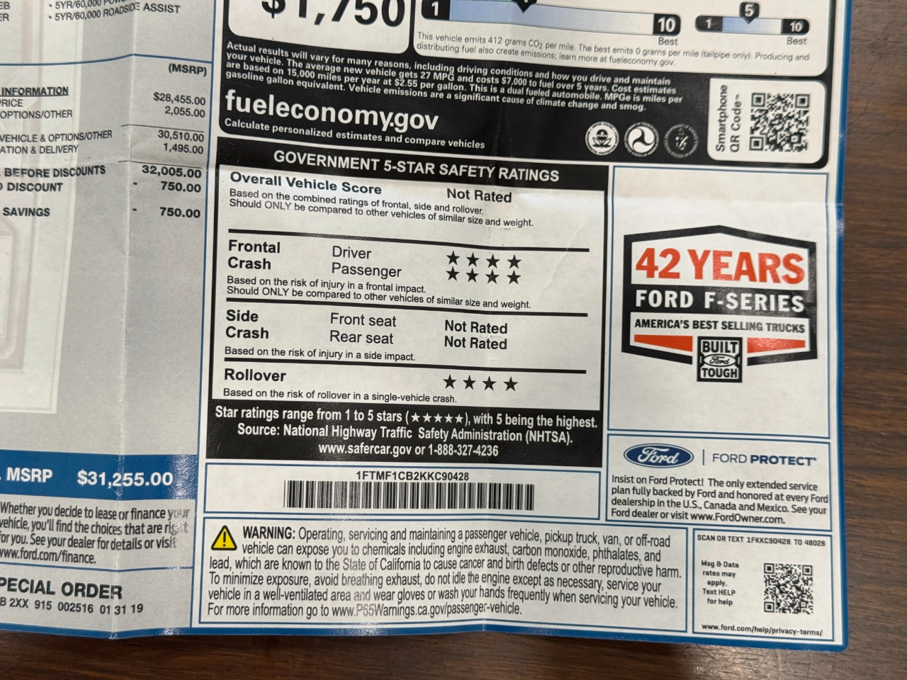 Ford F-150  2019