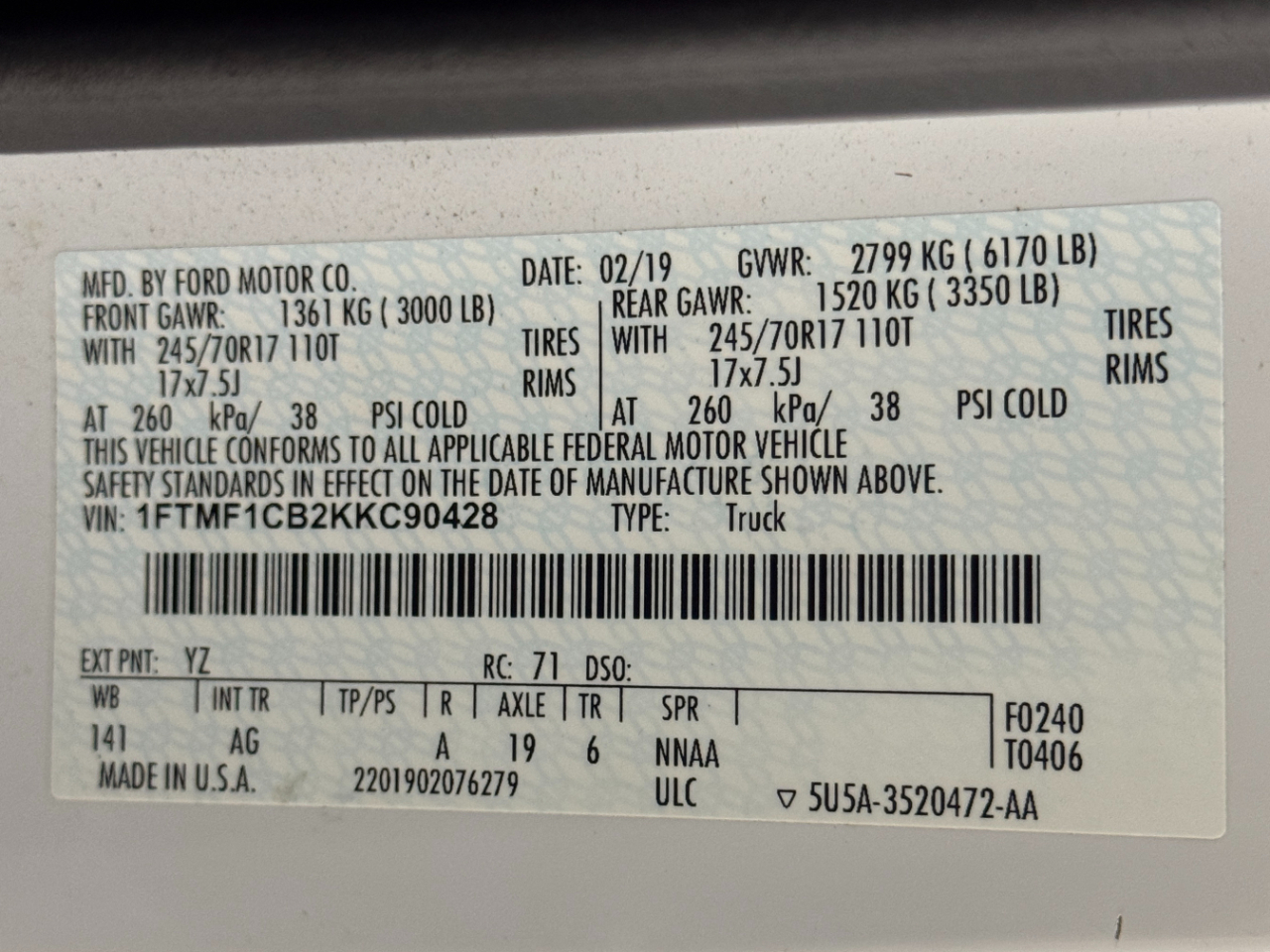 Ford F-150  2019