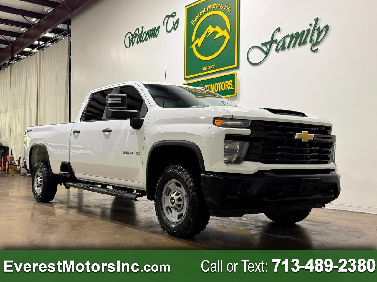 2024 Chevrolet Silverado 2500HD WT 4X4 CREWCAB LONG 6.6L V8 GAS 1OWNER