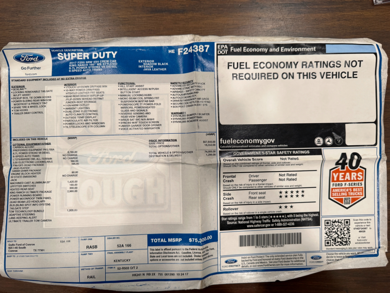 Ford Super Duty F-250 SRW  2017