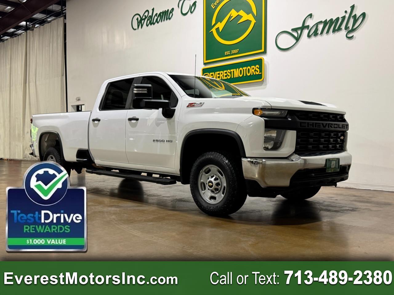 2022 Chevrolet Silverado 2500HD WT 4X4 CREWCAB LONG 6.6L V8 GAS 1OWNER