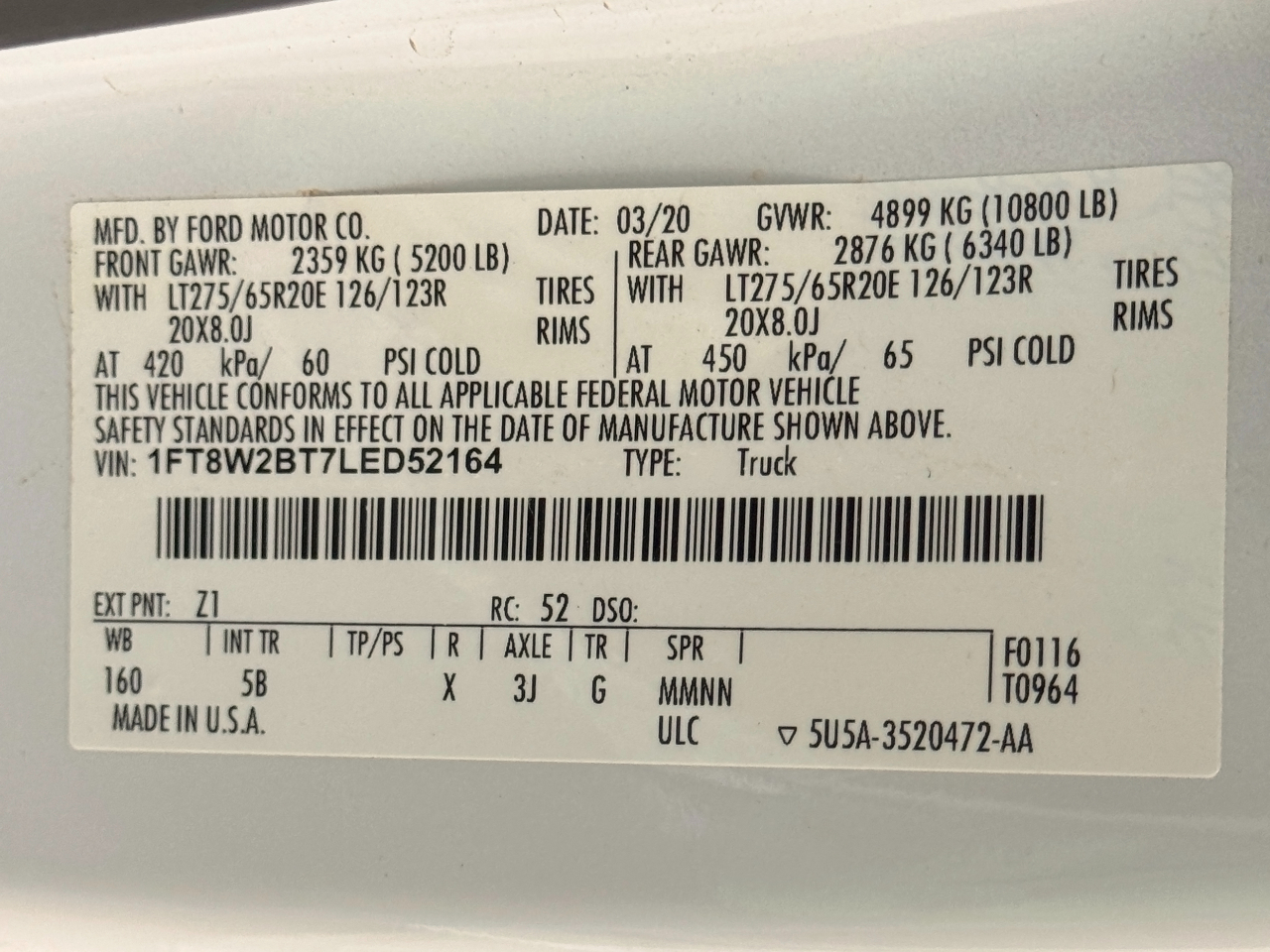 Ford Super Duty F-250 SRW  2020