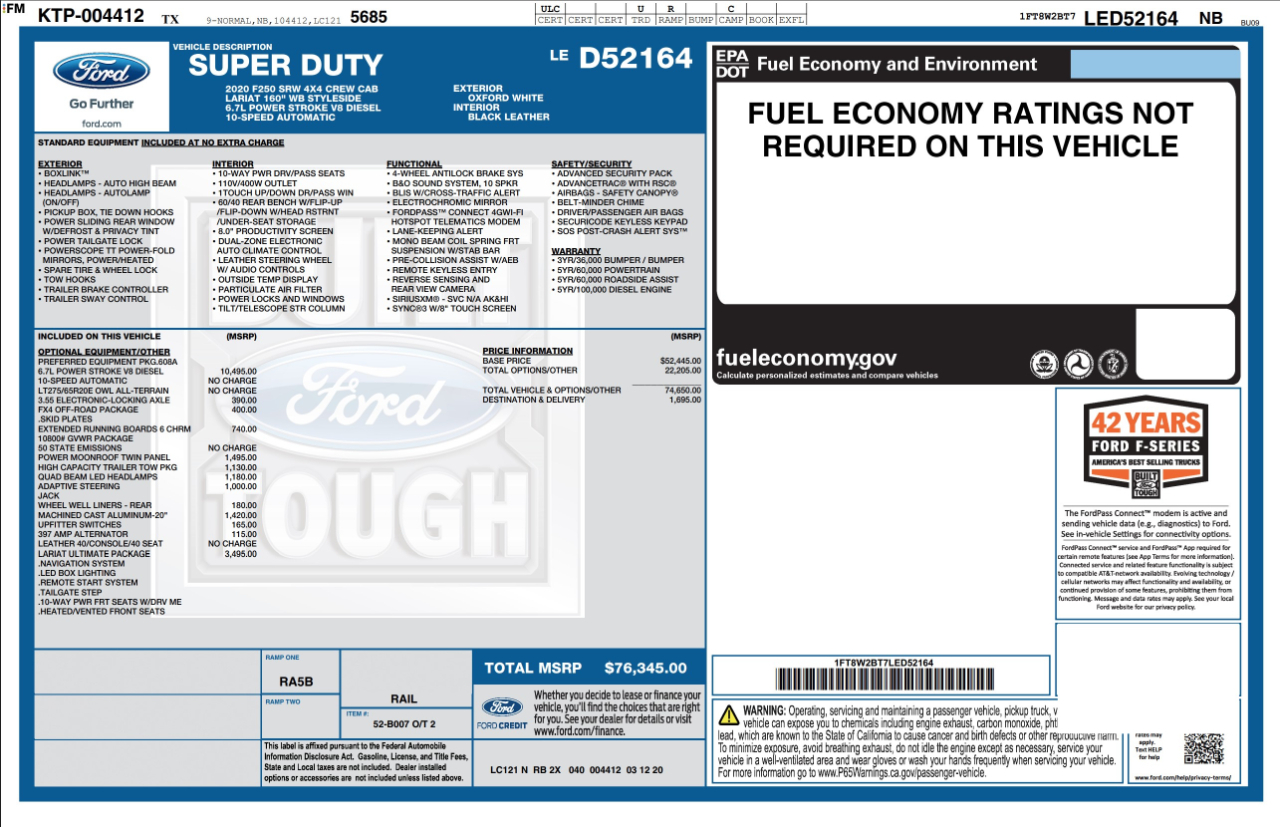 Ford Super Duty F-250 SRW  2020