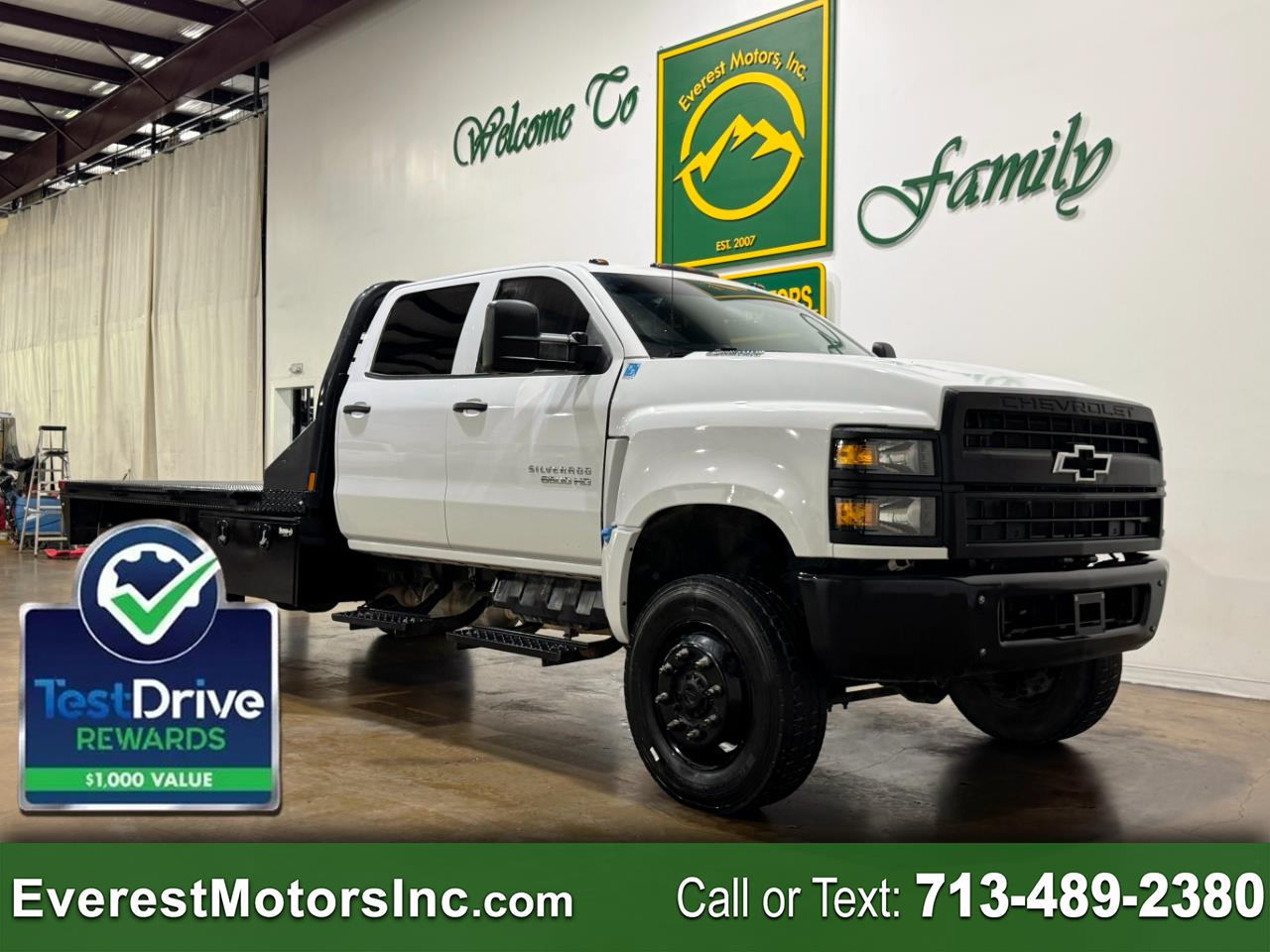 2023 Chevrolet Silverado 6500 HD WT 4X4 CREWCAB 11FT FLATBED 6.6L DIESEL