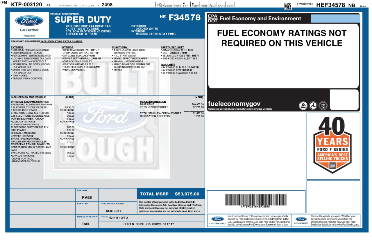 Ford Super Duty F-350 SRW  2017