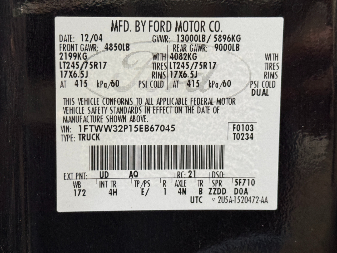 Ford Super Duty F-350 DRW  2005