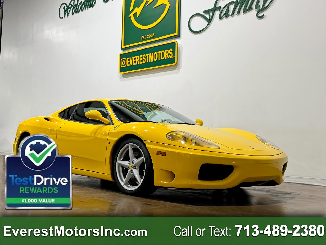 1999 Ferrari 360 Modena COUPE RWD 3.6L V8 YELLOW McIntosh