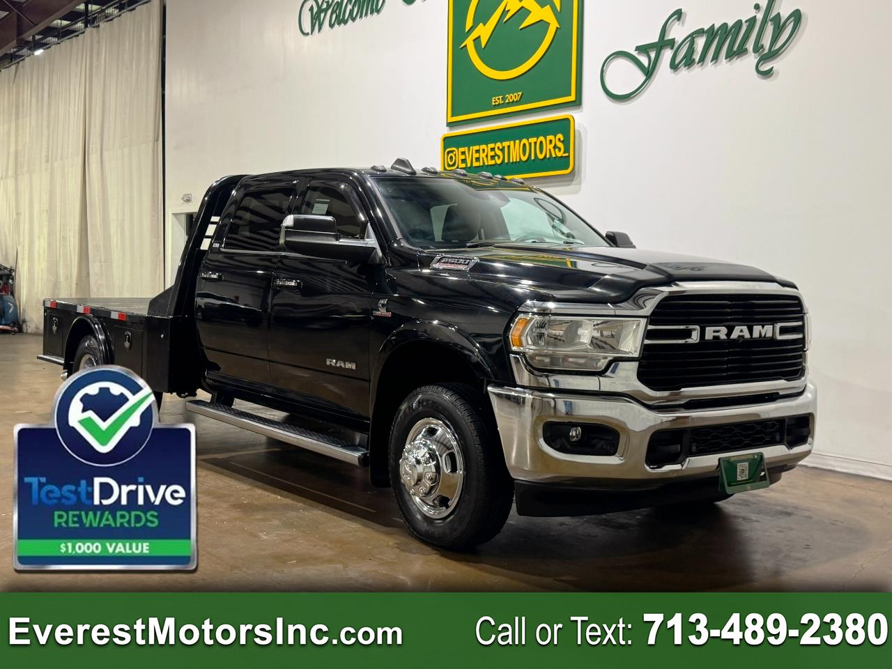 2019 RAM 3500 SLT 4X4 CREWCAB FLATBED 6.7L DIESEL AISIN