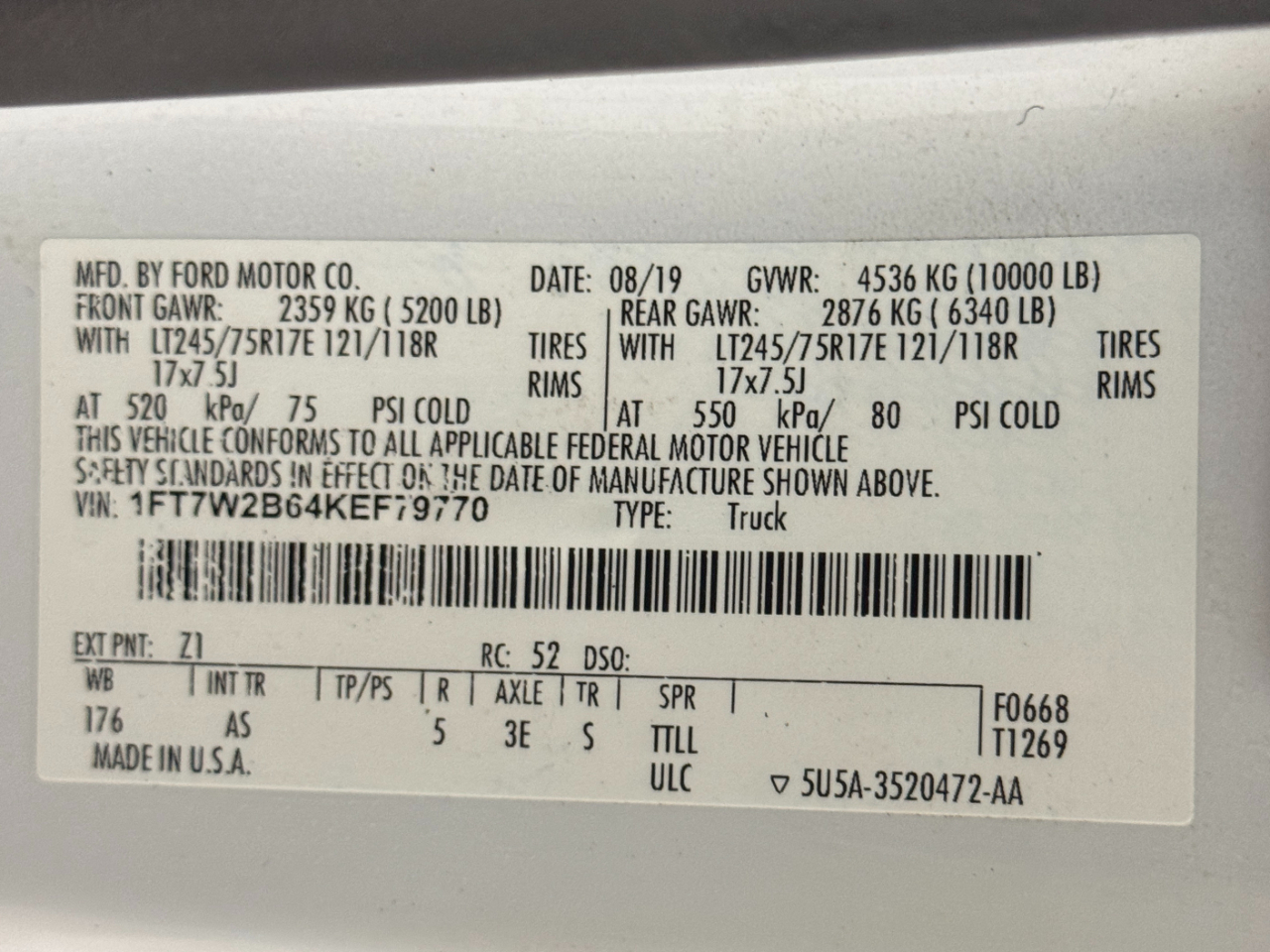 Ford Super Duty F-250 SRW  2019