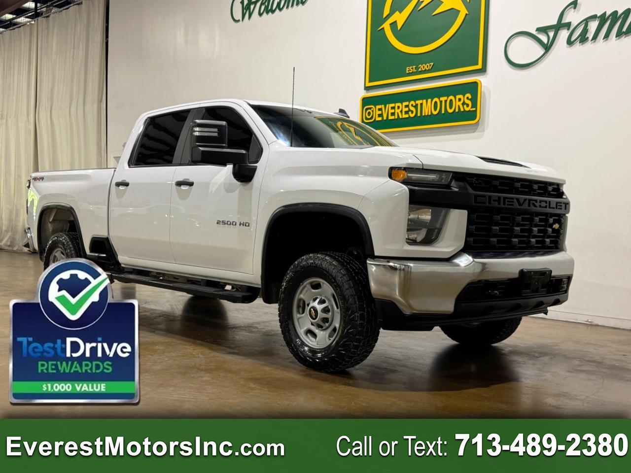 2023 Chevrolet Silverado 2500HD WT 4X4 CREWCAB SHORT 6.6L V8 GAS 1OWNER