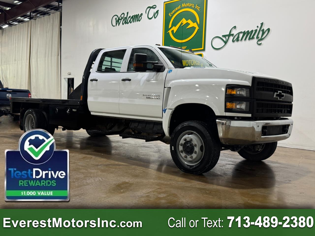 2023 Chevrolet Silverado 5500 HD WT 4X4 CREWCAB 11FT FLATBED 6.6L DIESEL
