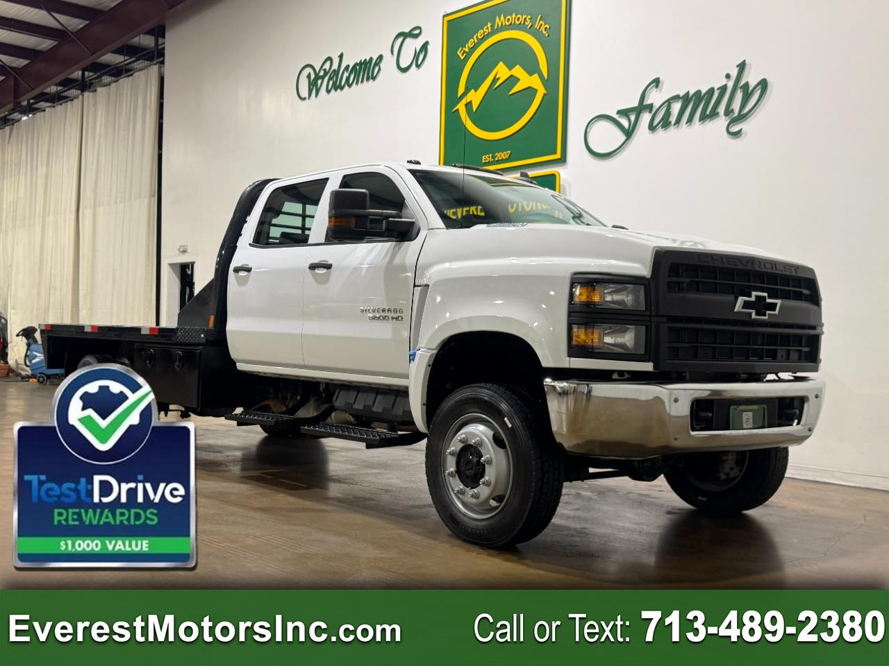 2023 Chevrolet Silverado 5500 HD WT 4X4 CREWCAB 11FT FLATBED 6.6L DIESEL