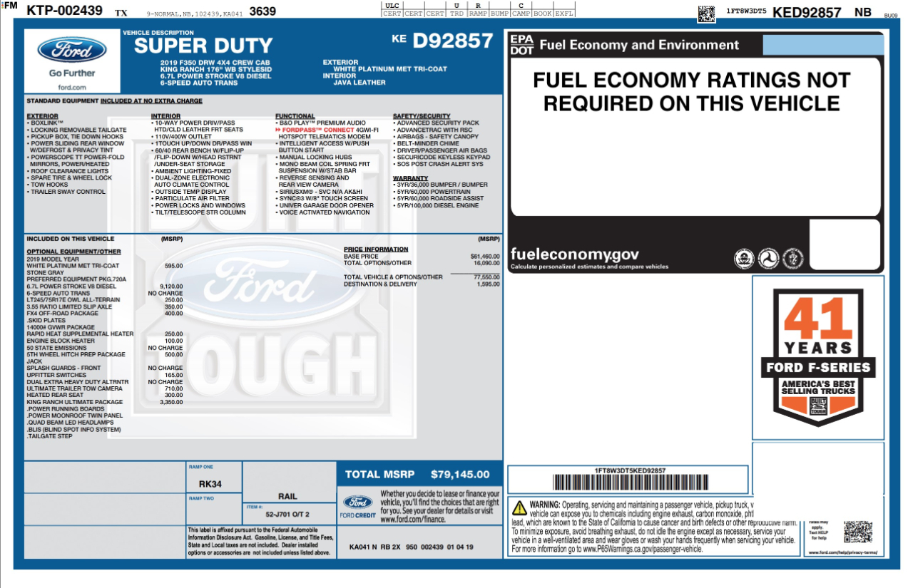 Ford Super Duty F-350 DRW  2019