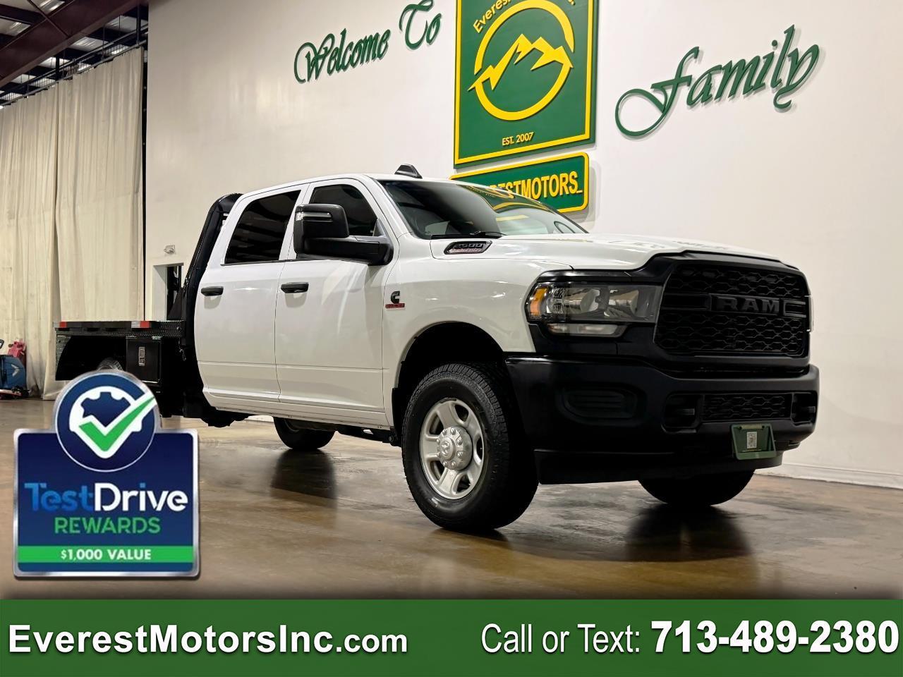 2023 RAM 2500 TRADESMAN 4X4 CREWCAB 8FT FLATBED 6.7L DIESEL 1OWN