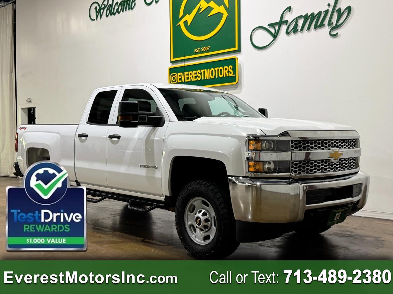 2019 Chevrolet Silverado 2500HD WT 4X4 DOUBLECAB SHORT 6.0L V8 GAS 1OWNER