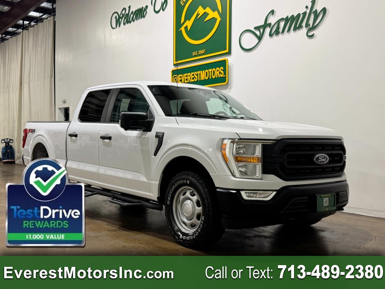 2022 Ford F-150 XL 4X4 CREWCAB LONG 5.0L V8 GAS 1OWNER TOW TECH