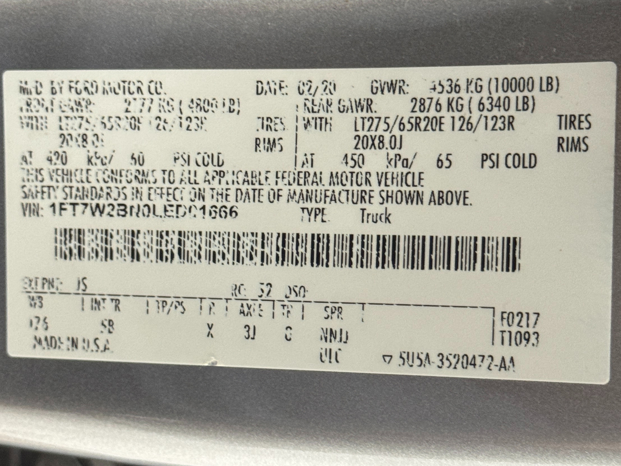 Ford Super Duty F-250 SRW  2020