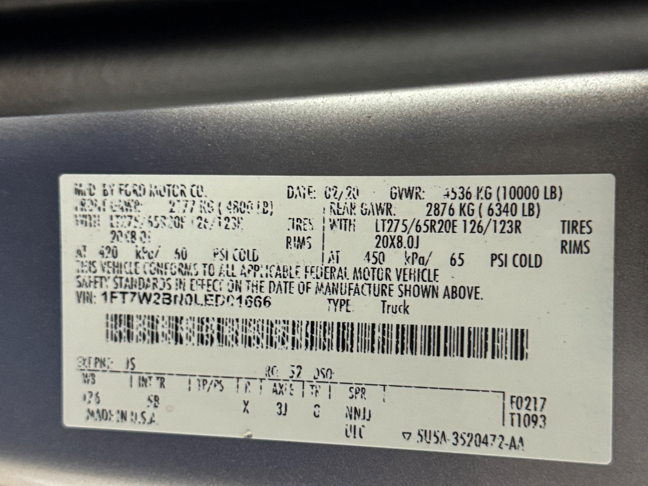 Ford Super Duty F-250 SRW  2020