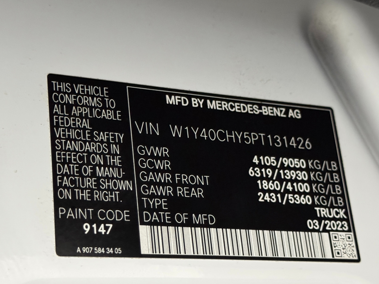 Mercedes-Benz Sprinter Cargo Van  2023