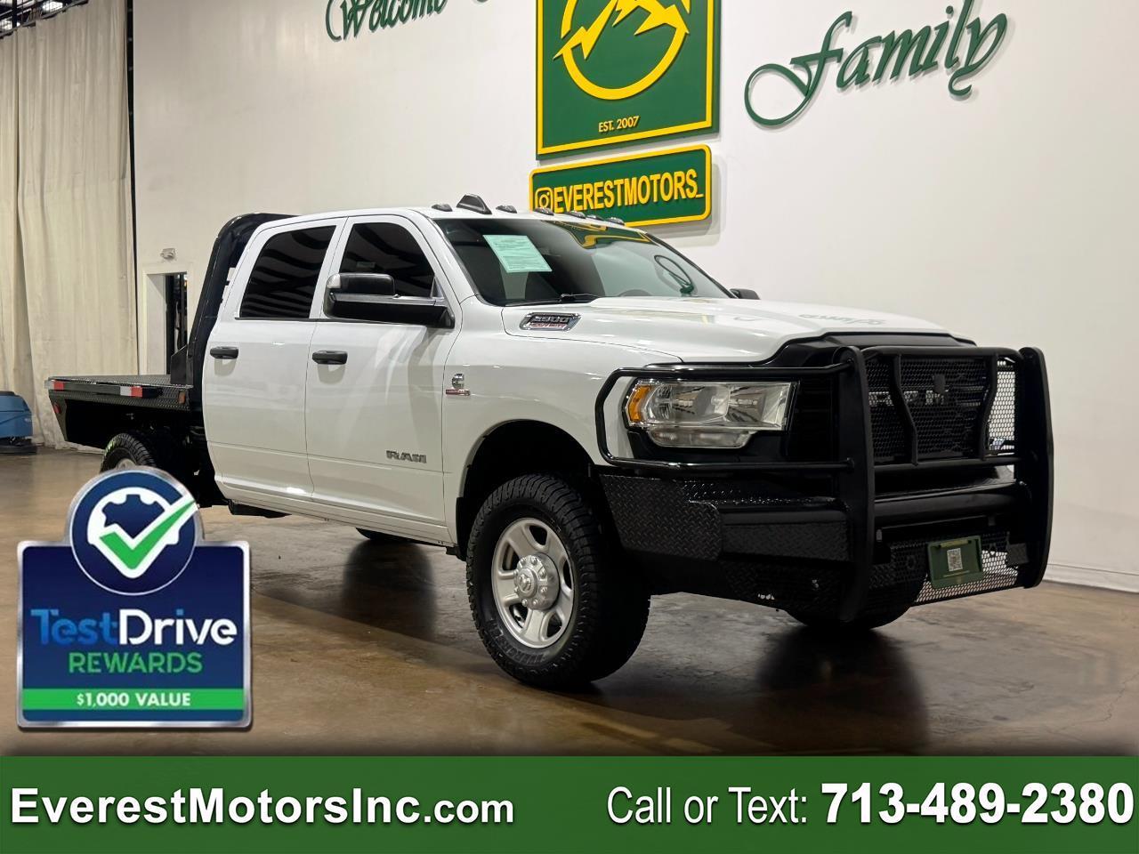 2022 RAM 2500 TRADESMAN 4X4 CREWCAB 7FT FLATBED 6.7L DIESEEL