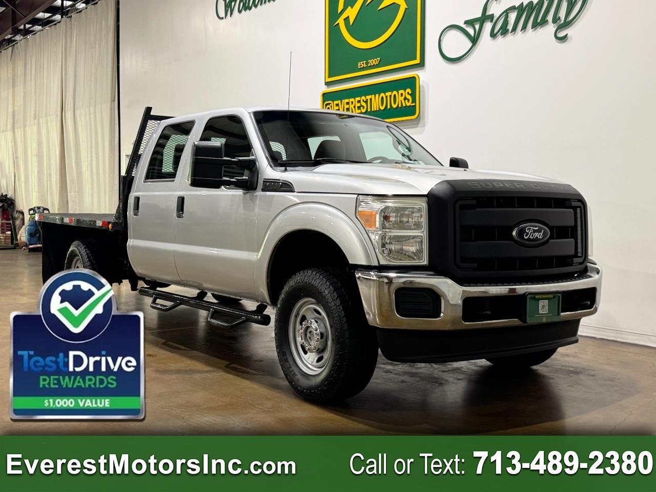 2012 Ford Super Duty F-250 SRW XL 4X4 CREWCAB 9FT FLATBED 6.2L V8 GAS 1OWNER