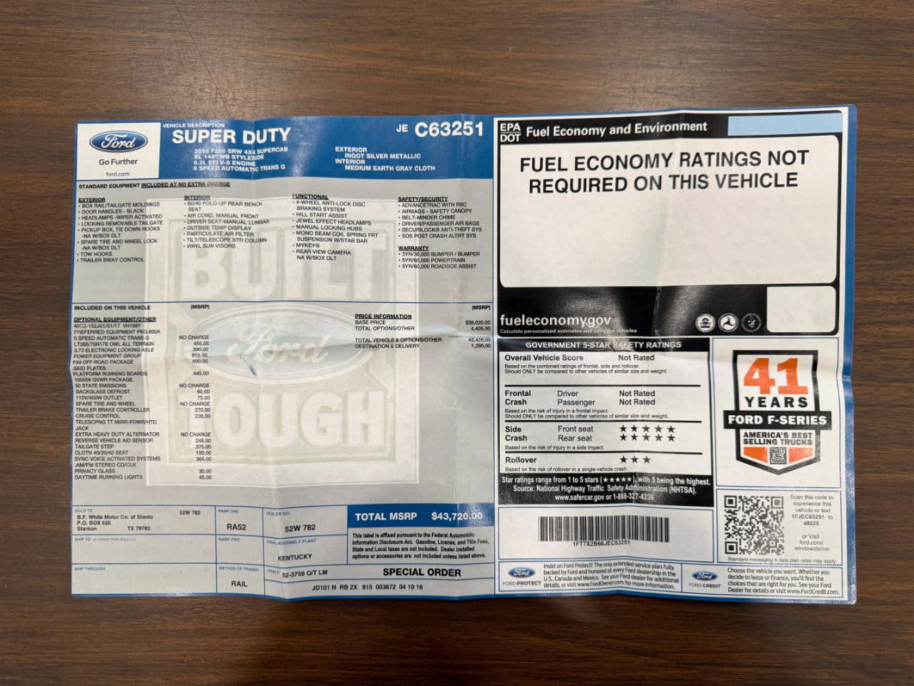 Ford Super Duty F-250 SRW  2018