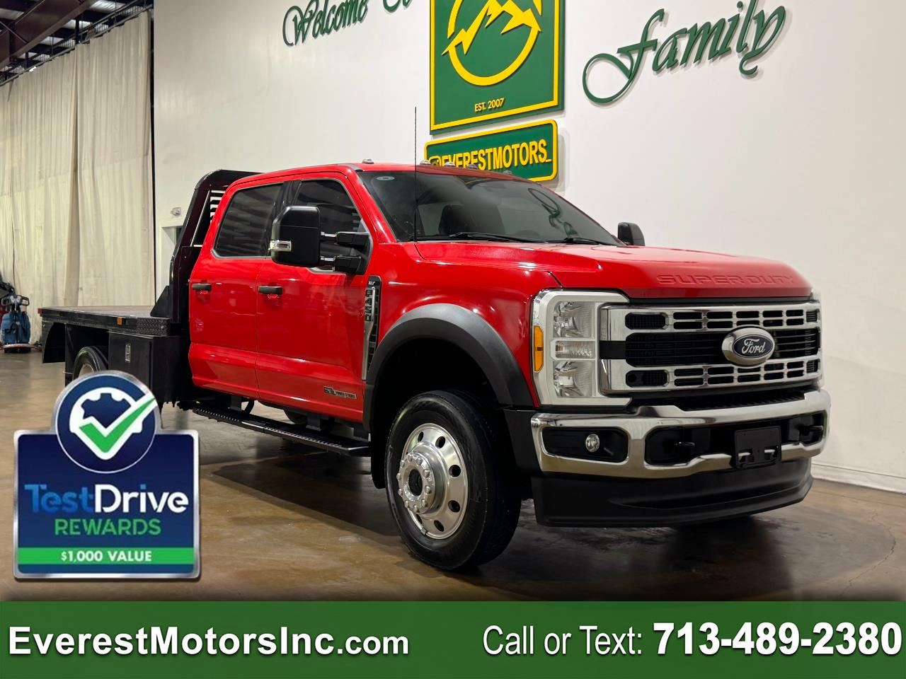 2023 Ford Super Duty F-450 DRW XLT 4X4 CREWCAB 9FT FLATBED 6.7L V8 DIESEL 1OWNER