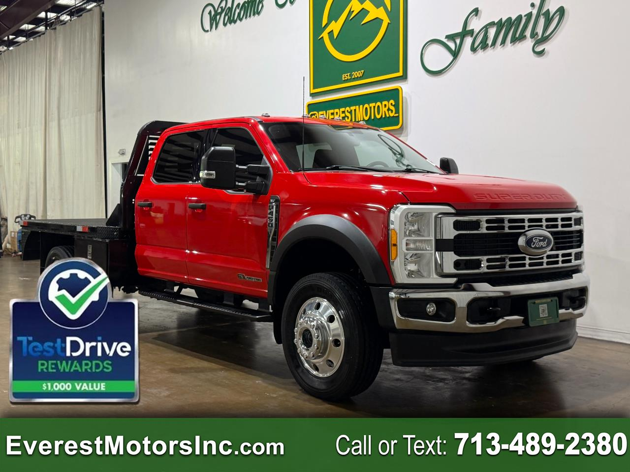 2023 Ford Super Duty F-450 DRW XLT 4X4 CREWCAB 9FT FLATBED 6.7L V8 DIESEL 1OWNER
