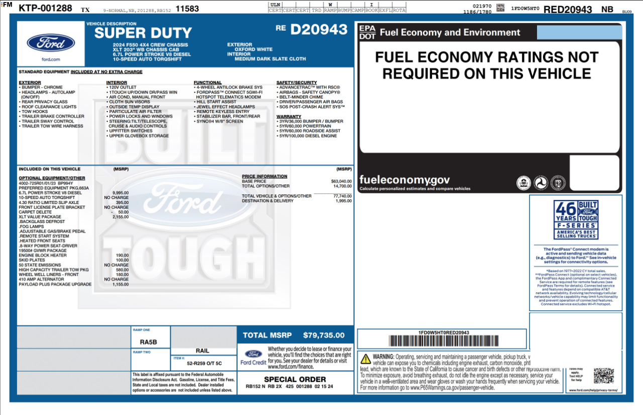 Ford Super Duty F-550 DRW  2024