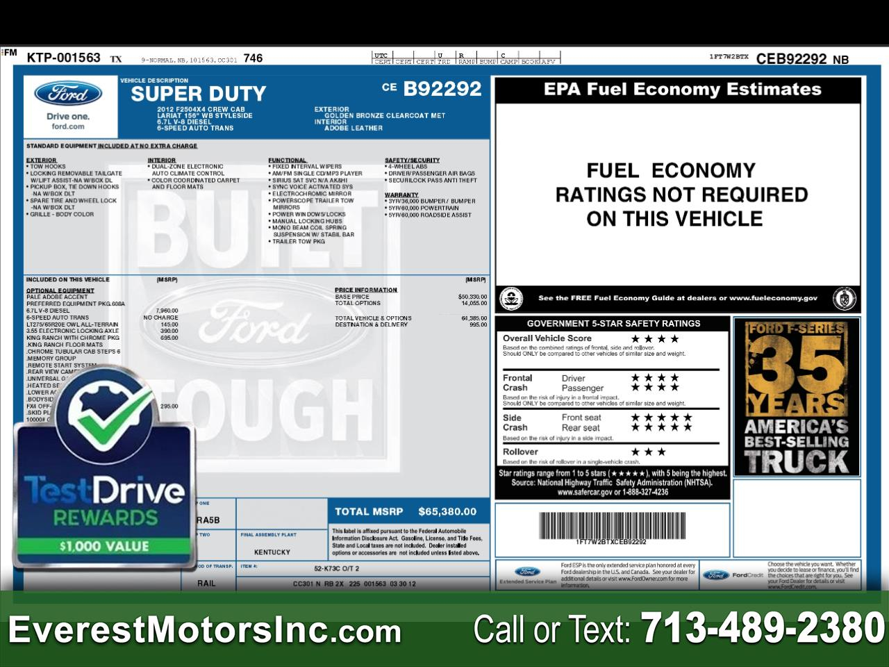 Ford Super Duty F-250 SRW  2012