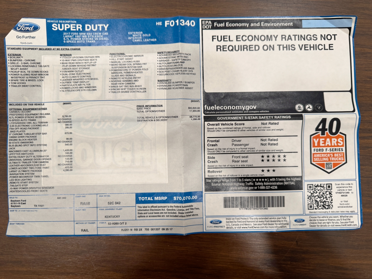 Ford Super Duty F-250 SRW  2017