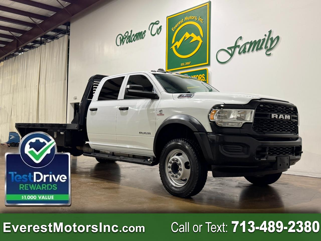 2022 RAM 5500 TRADESMAN 4X4CC 11FT FLATBED PTO DIESEL TOWPK 1OWN