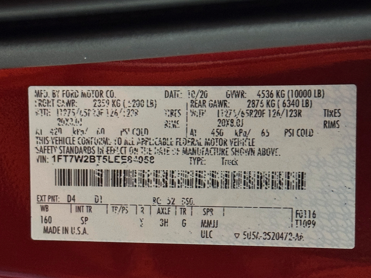 Ford Super Duty F-250 SRW  2020