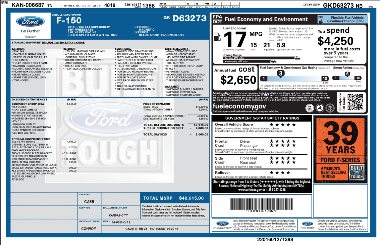 Ford F-150  2016