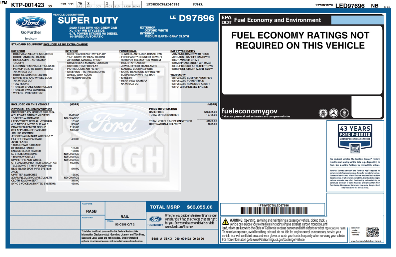 Ford Super Duty F-350 DRW  2020