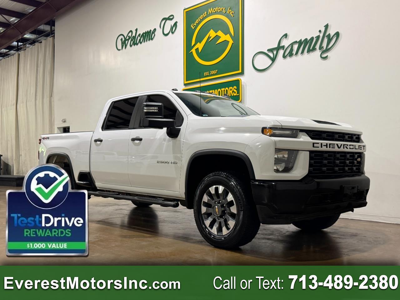 2021 Chevrolet Silverado 2500HD WT 4X4 CREWCAB SHORT 6.6L V8 GAS 1OWNER