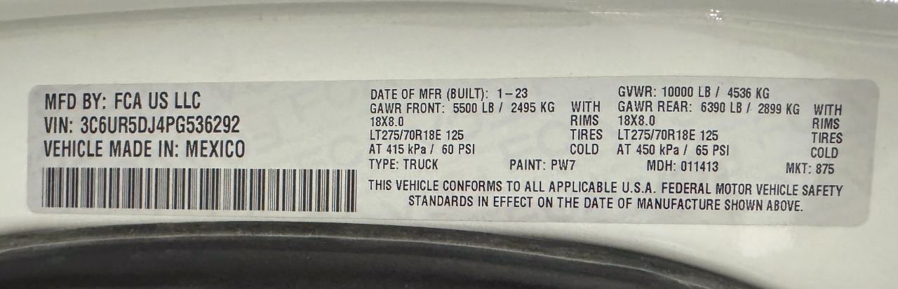 RAM 2500  2023